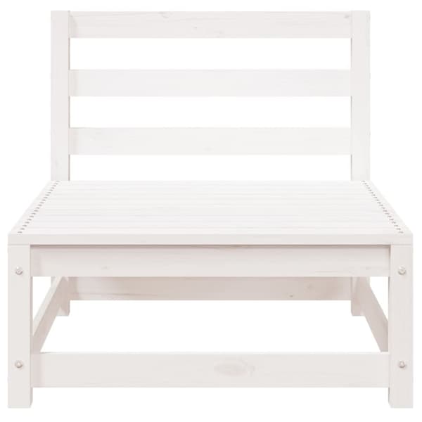 vidaXL Hagesofaer uten armlener 2 stk hvit 70x70x67 cm heltre furu