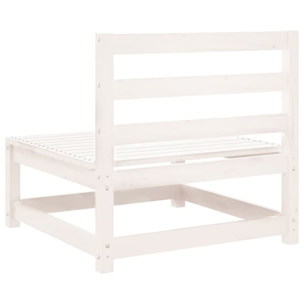 vidaXL Hagesofaer uten armlener 2 stk hvit 70x70x67 cm heltre furu
