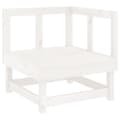 Miniatyrbillede 3 af 8: vidaXL hjørnemoduler til havesofa 2 stk. massivt fyrretræ hvid