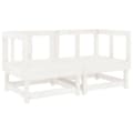 Miniatyrbillede 2 af 8: vidaXL hjørnemoduler til havesofa 2 stk. massivt fyrretræ hvid