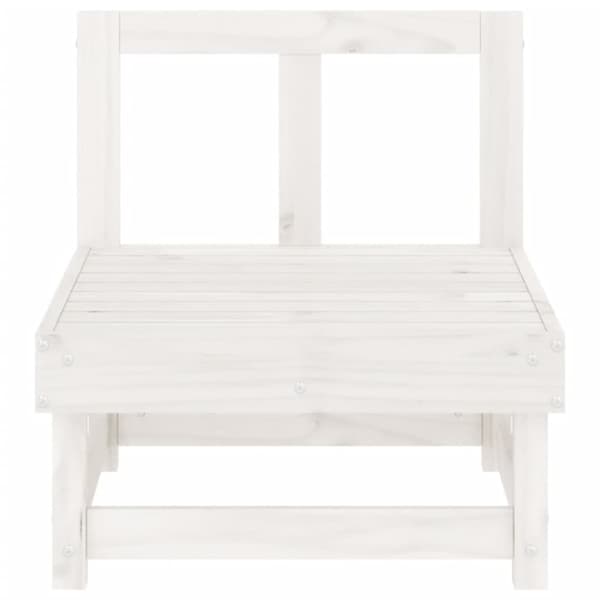 vidaXL Hagemidtsofa hvit heltre furu