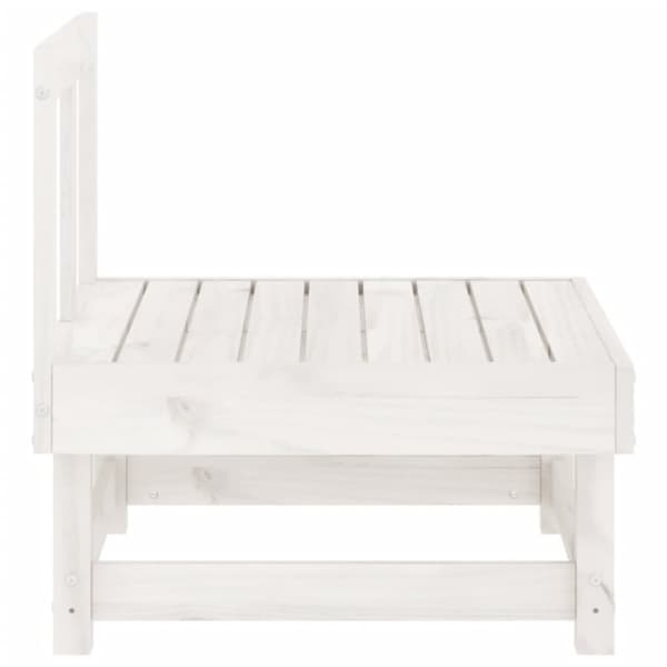 vidaXL Hagemidtsofa hvit heltre furu