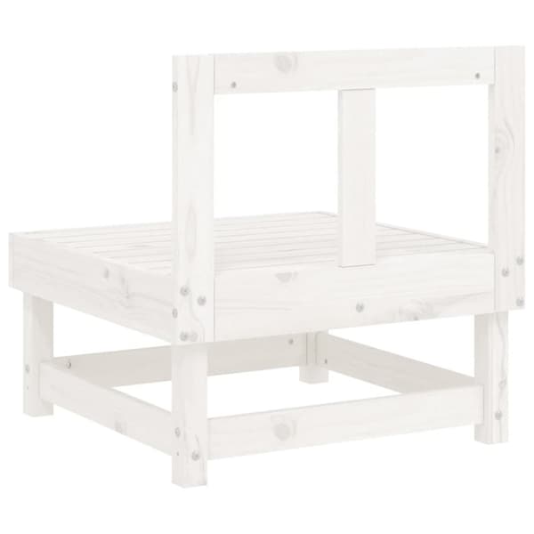 vidaXL Hagemidtsofa hvit heltre furu