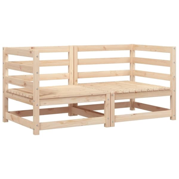 vidaXL hjørnemoduler 2 stk. til havesofa 70x70x67 cm massivt fyrretræ