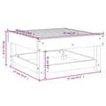 Miniatyrbilde 8 av 8: vidaXL Hagefotskammel hvit heltre furu