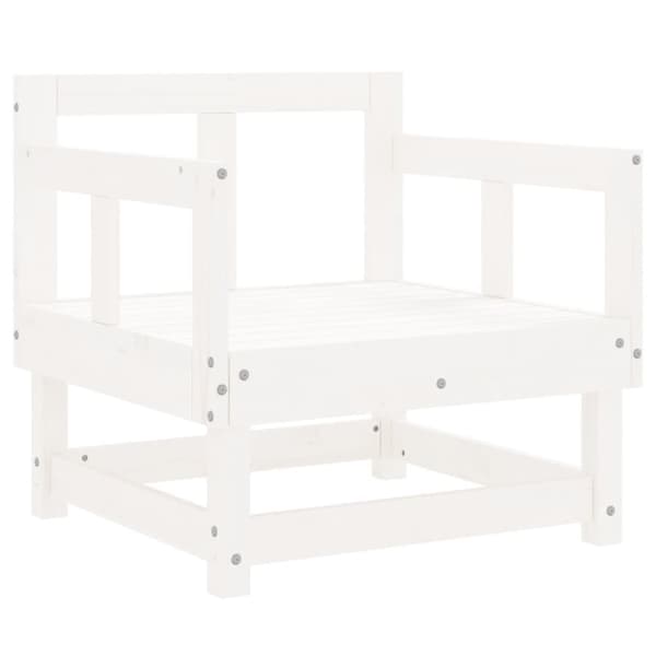 vidaXL Hagestoler 2 stk hvit heltre furu