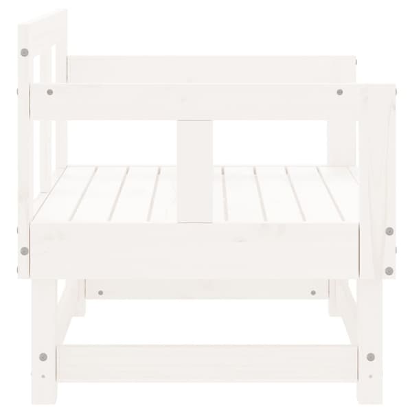 vidaXL Hagestoler 2 stk hvit heltre furu