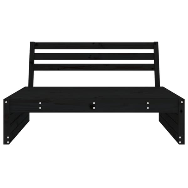 vidaXL Puutarhan keskisohva musta 120x80 cm täysi mänty
