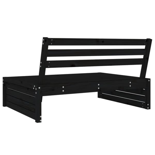 vidaXL Puutarhan keskisohva musta 120x80 cm täysi mänty
