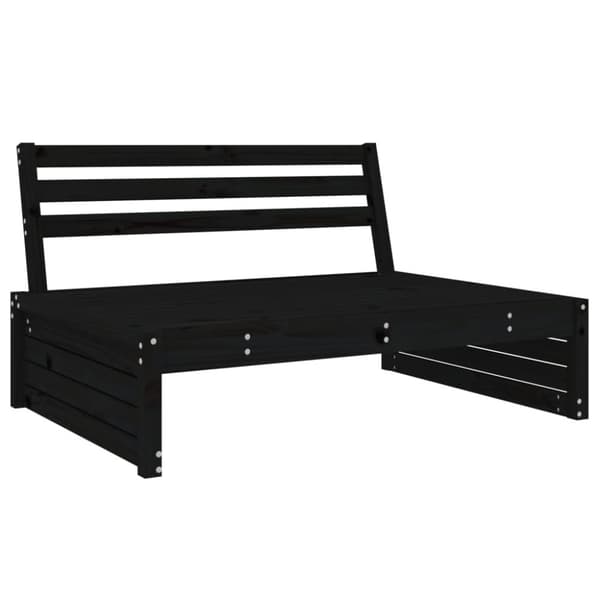 vidaXL Puutarhan keskisohva musta 120x80 cm täysi mänty