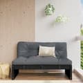 Miniatyrbild 1 av 7: vidaXL Mittensoffa svart 120x80 cm massiv furu
