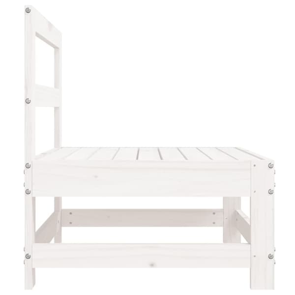 vidaXL Hagemidtsofa hvit heltre furu