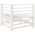 Miniatyrbillede 6 af 8: vidaXL hjørnemoduler til havesofa 2 stk. massivt fyrretræ hvid