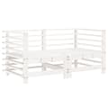 Miniatyrbillede 2 af 8: vidaXL hjørnemoduler til havesofa 2 stk. massivt fyrretræ hvid