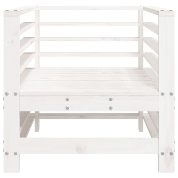 vidaXL Hagestoler 2 stk hvit heltre furu