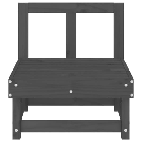 vidaXL midtermodul til havesofa massivt fyrretræ grå