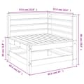 Miniatyrbillede 7 af 7: vidaXL hjørnemodul til havesofa massivt fyrretræ hvid
