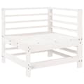 Miniatyrbillede 2 af 7: vidaXL hjørnemodul til havesofa massivt fyrretræ hvid