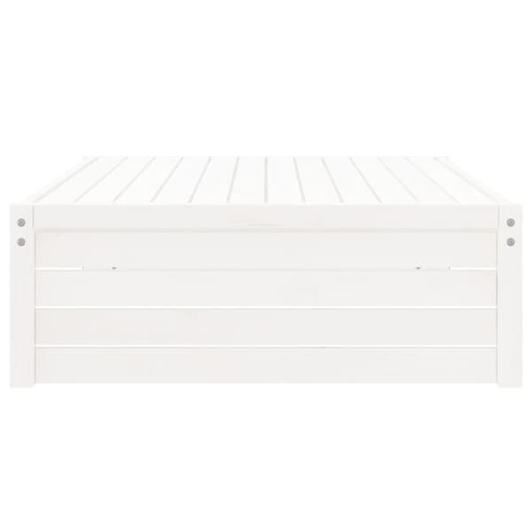 vidaXL Fotpall för trädgården vit 120x80 cm massiv furu