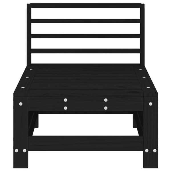vidaXL midtermoduler til havesofa 2 stk. massivt fyrretræ sort