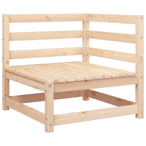 vidaXL Hagesofa 3-seters heltre furu