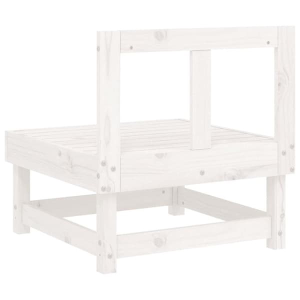 vidaXL midtermoduler til havesofa 2 stk. massivt fyrretræ hvid