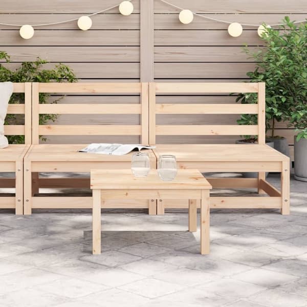 vidaXL sofamoduler 2 stk. 70x70x67 cm uden armlæn massivt fyr