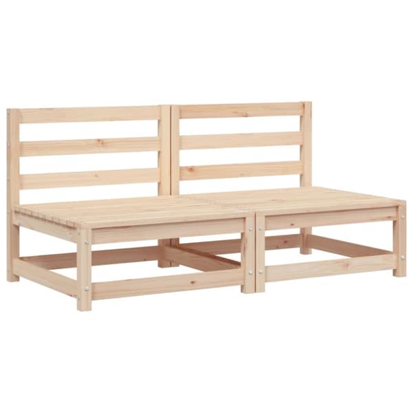 vidaXL sofamoduler 2 stk. 70x70x67 cm uden armlæn massivt fyr