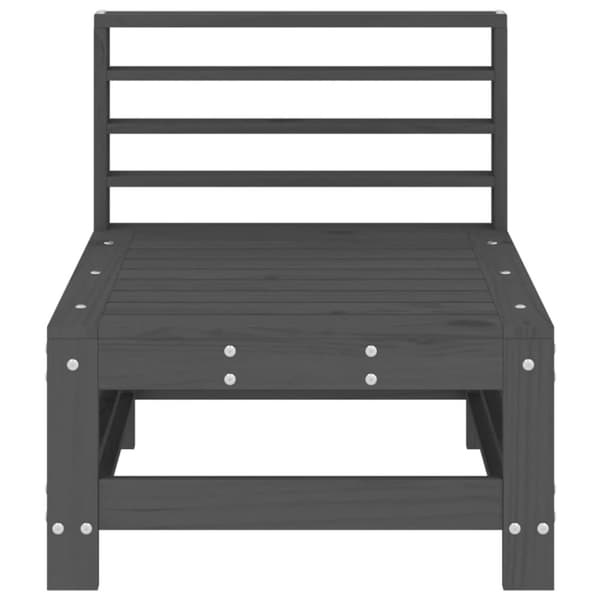 vidaXL midtermoduler til havesofa 2 stk. massivt fyrretræ grå