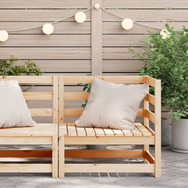 vidaXL hjørnemodul til havesofa 70x70x76 cm massivt fyrretræ