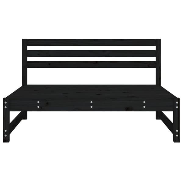 vidaXL Mittensoffa svart 120x80 cm massiv furu