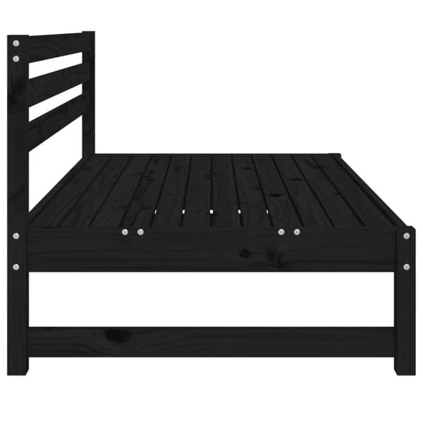 vidaXL Mittensoffa svart 120x80 cm massiv furu