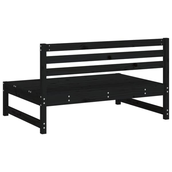 vidaXL Mittensoffa svart 120x80 cm massiv furu