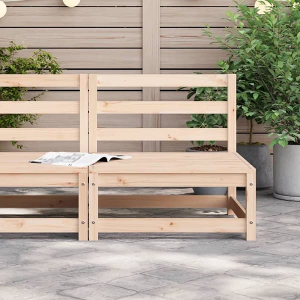 vidaXL Trädgårdssoffa utan armstöd 70x70x67 cm massiv furu