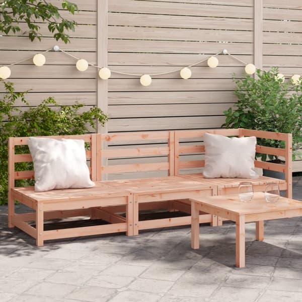 vidaXL Hagesofa 3-seters heltre douglasgran