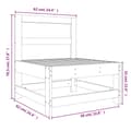 Miniatyrbillede 7 af 7: vidaXL midtermodul til havesofa massivt fyrretræ grå