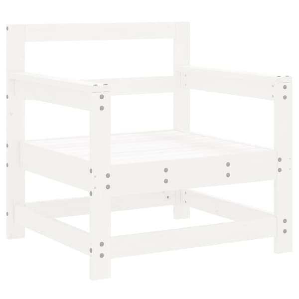 vidaXL Hagestoler 2 stk hvit heltre furu