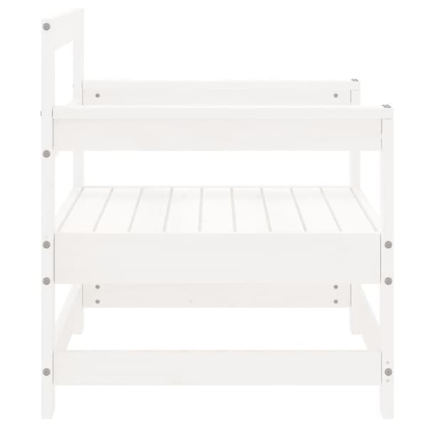 vidaXL Hagestoler 2 stk hvit heltre furu