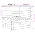 Miniatyrbilde 10 av 11: vidaXL Hagesofaer for hjørne 2 stk voksbrun 70x70x67 cm heltre furu