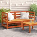 Miniatyrbilde 2 av 11: vidaXL Hagesofaer for hjørne 2 stk voksbrun 70x70x67 cm heltre furu