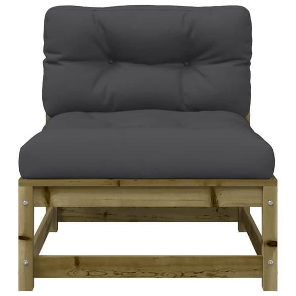 vidaXL Hagesofaer uten armlener med puter 2 stk impregnert tre furu