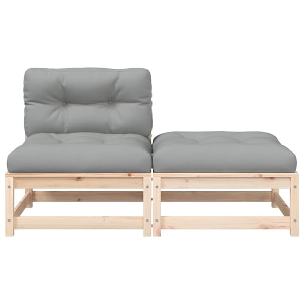vidaXL sofa med hynder og fodskammel uden armlæn