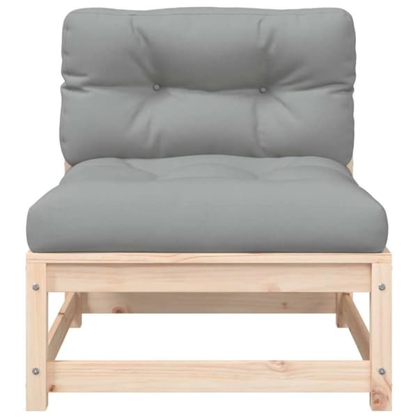 vidaXL sofa med hynder og fodskammel uden armlæn