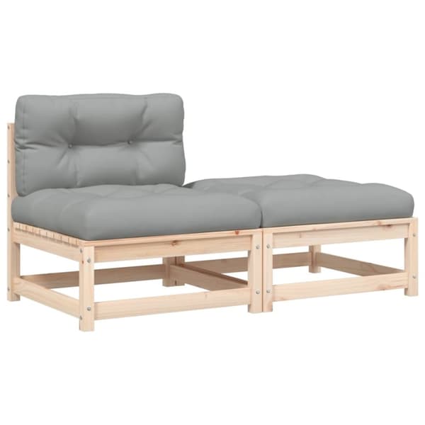 vidaXL sofa med hynder og fodskammel uden armlæn