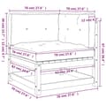 Miniatyrbillede 10 af 11: vidaXL hjørnemodul til havesofa med hynder imprægneret fyrretræ