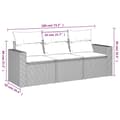 Miniatyrbillede 2 af 3: vidaXL sofasæt til haven 3 dele med hynder polyrattan beige