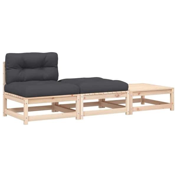vidaXL sofa med hynder og fodskamler uden armlæn