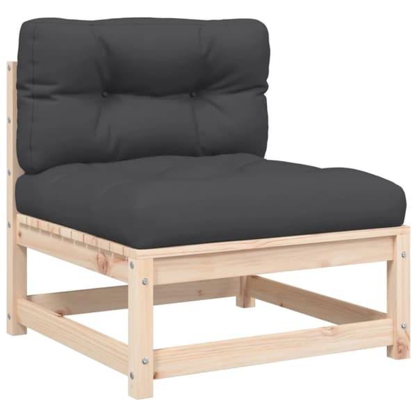 vidaXL sofa med hynder og fodskammel uden armlæn