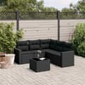 Miniatyrbillede 3 af 3: vidaXL sofasæt til haven 6 dele med hynder polyrattan sort