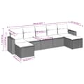 Miniatyrbillede 3 af 3: vidaXL sofasæt til haven 7 dele med hynder polyrattan beige